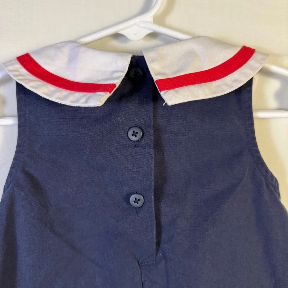 Starting Outs Navy Blue and Red Sailor Dress Kids Size 24M
